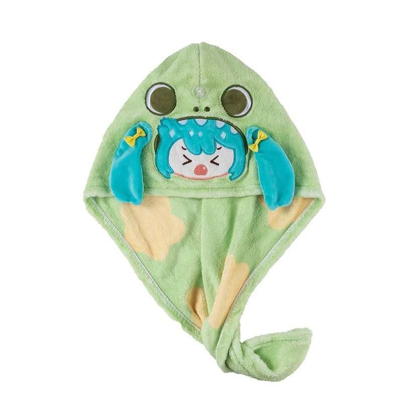 Hatsune Miku Anime Hair Drying Cap – Super Absorbent Bath Hat & Sleepover Pajama Accessory