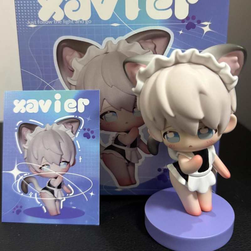 Love & Deep Space Sylus,Xavier,Zayn,Rafayel, Caleb Maid Outfit Figurines - Cute Desktop Decor