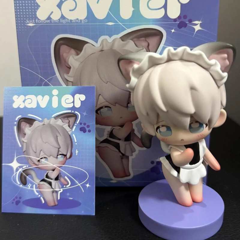 Love & Deep Space Sylus,Xavier,Zayn,Rafayel, Caleb Maid Outfit Figurines - Cute Desktop Decor