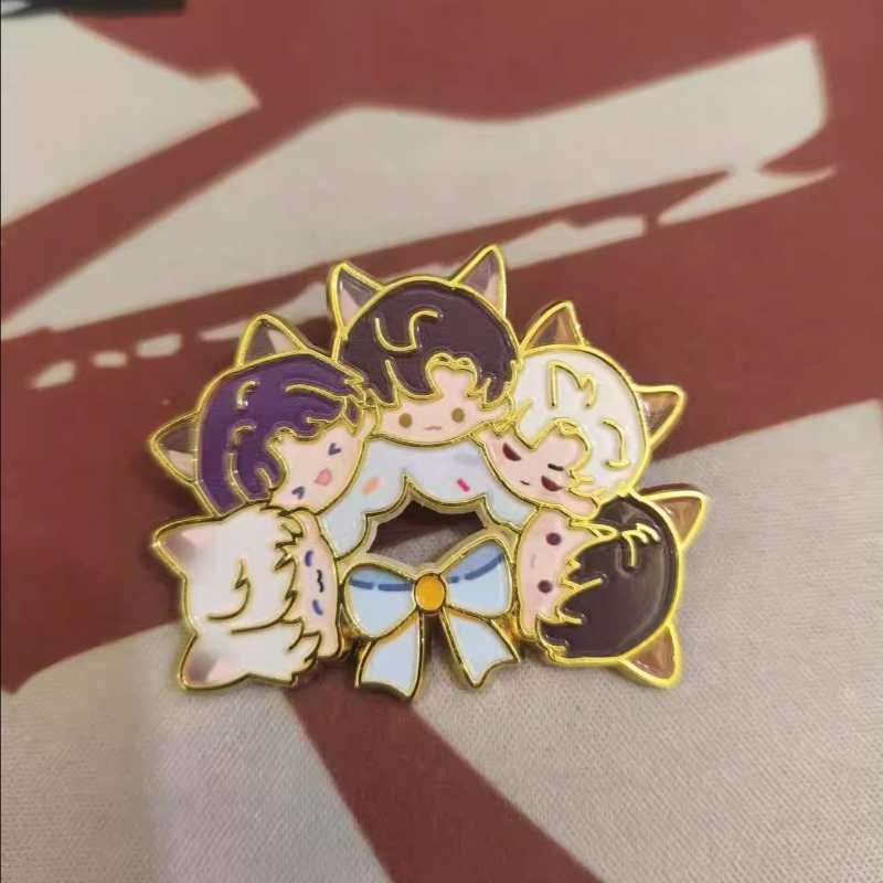 Love and Deep Space Cartoon Metal Badge Pin | Unique Design, Exquisite, High-End, Minimalist, Versatile Sleepwear Accessory