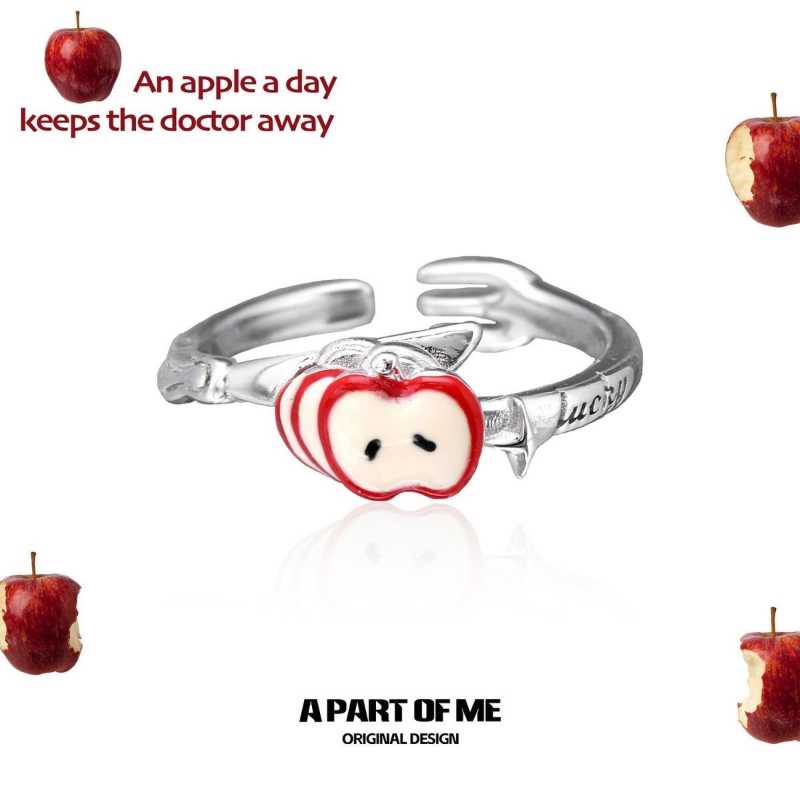 Love and Deepspace Red Apple Slice Ring 2025 – Elegant Cute Lucky Ring with Unique Design
