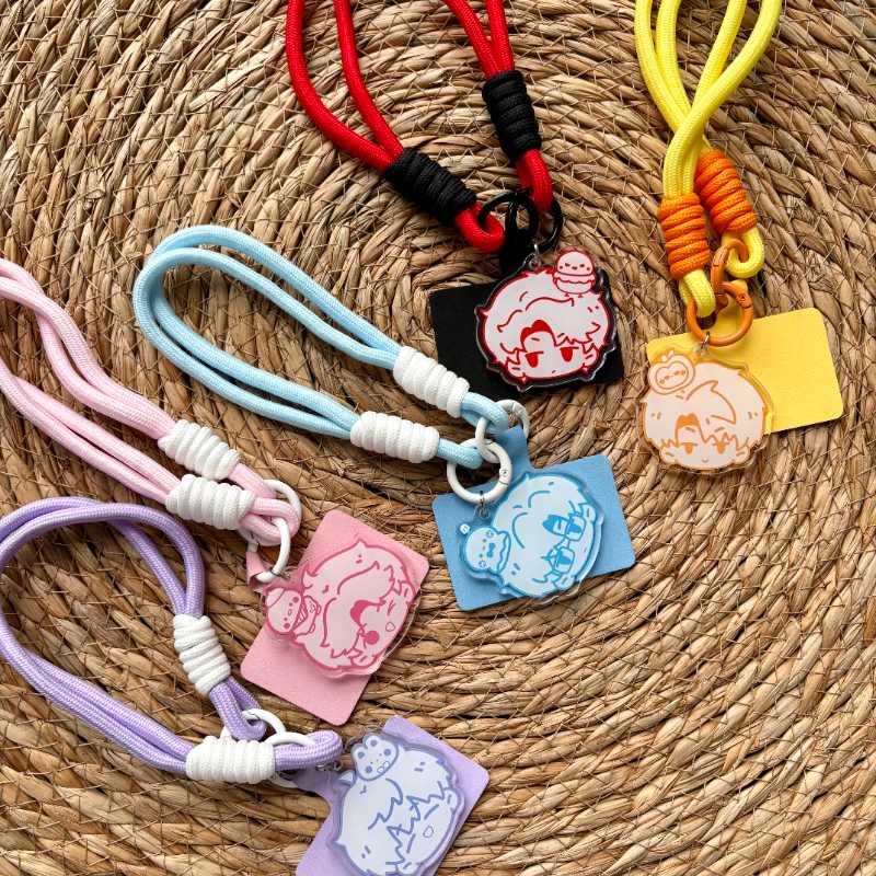 Love and Deepspace Character Acrylic Keychain Phone Strap – Xavier, Zayne, Rafayel, Sylus, Caleb