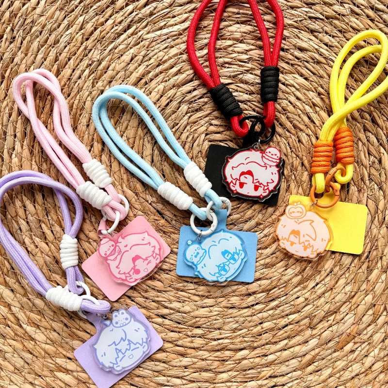 Love and Deepspace Character Acrylic Keychain Phone Strap – Xavier, Zayne, Rafayel, Sylus, Caleb