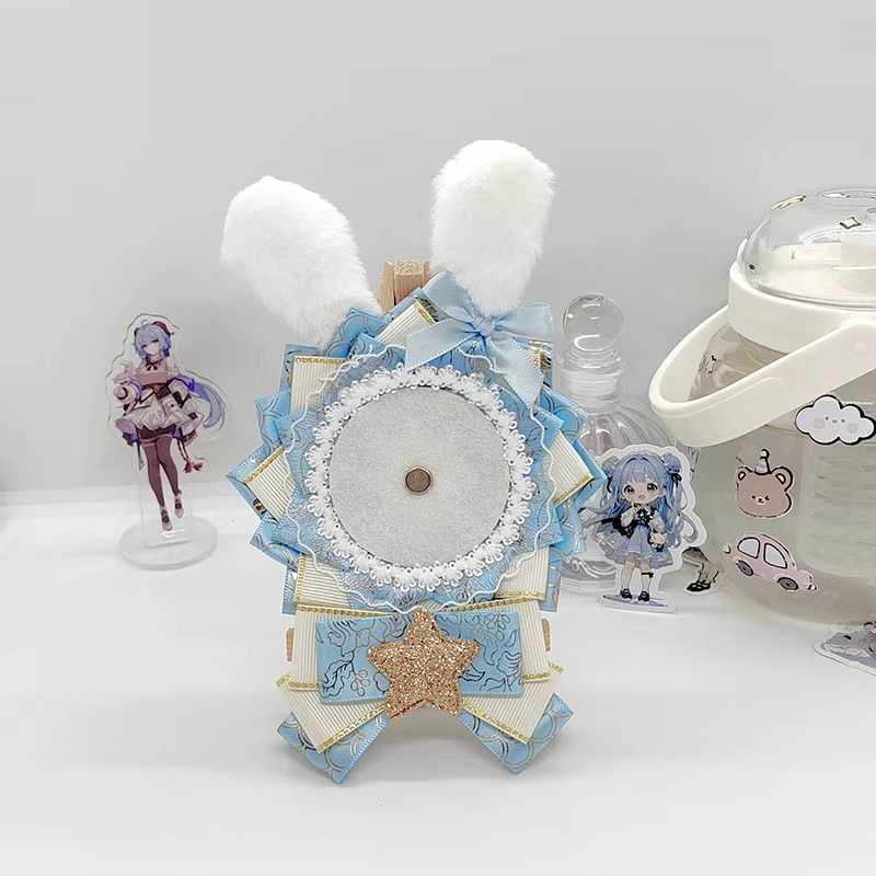 Love and Deepspace Xavier Bunny Plush Badge Holder with Bunny Ear Accessories – Small Capacity