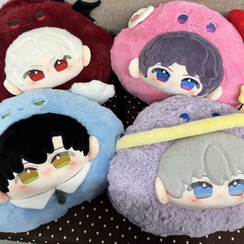 Love and Deepspace Hand Warmer Plush Bag 2-in-1 – Crossbody Shoulder Bag & Warm Hand Pillow | Xavier, Zayne, Rafayel, Sylus, Caleb Cute Plush Toy