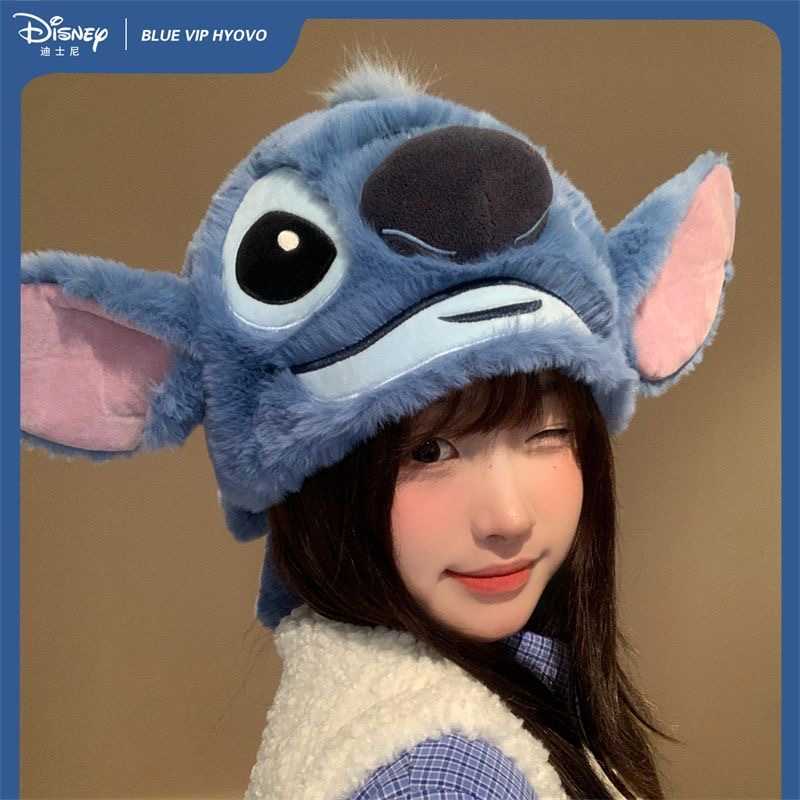 Cosplay Plush Stitch Hat – Cute Soft Stitch Ears Hat for Fans and Costume