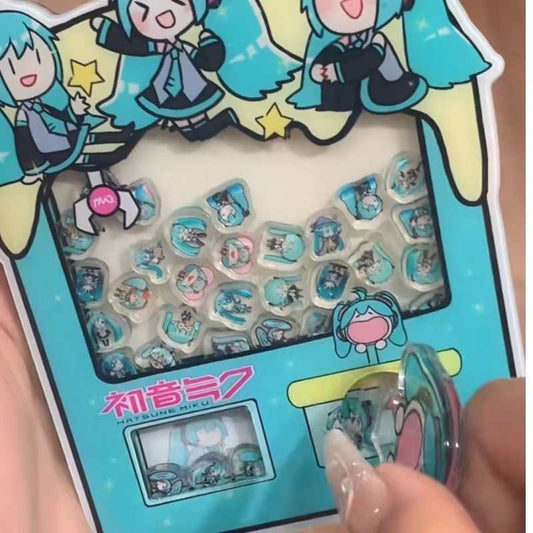 Hatsune Miku Gashapon Machine Acrylic Charm – Cute Shaker Keychain Anime Gift
