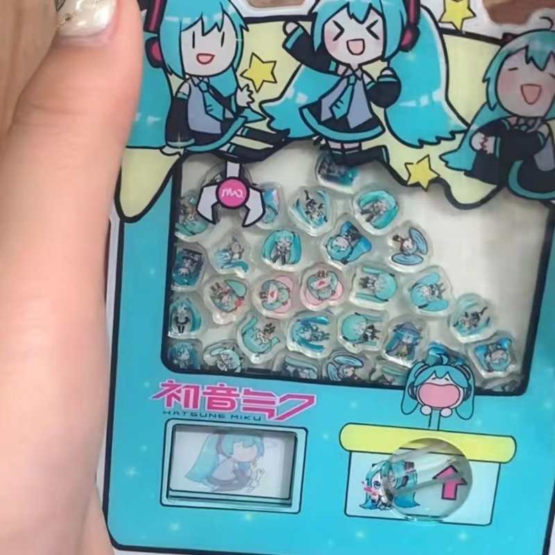 Hatsune Miku Gashapon Machine Acrylic Charm – Cute Shaker Keychain Anime Gift
