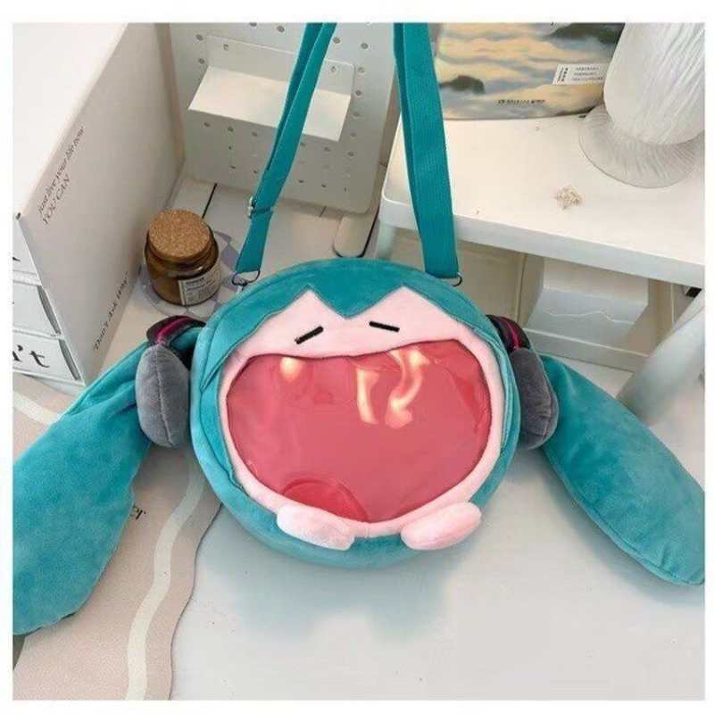 Hatsune Miku Plush Shoulder Ita Bag – Cute Cartoon Crossbody for JK & Lolita Fashion