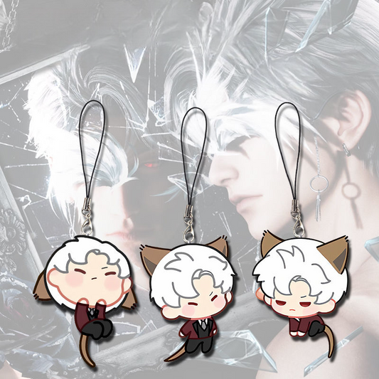Sylus Cat Plush Keychain – Anime-Inspired Bag Charm & Phone Strap